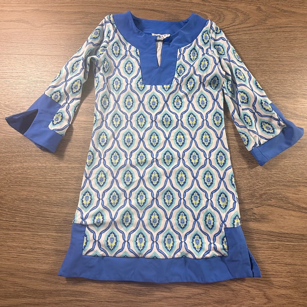 Cabana Life Girls Blue Bondi Beach Dress, Size 5 Resortwear Summer 3/4 Sleeve 5